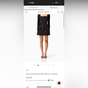 Elliatt Black Lace Overlay Dress